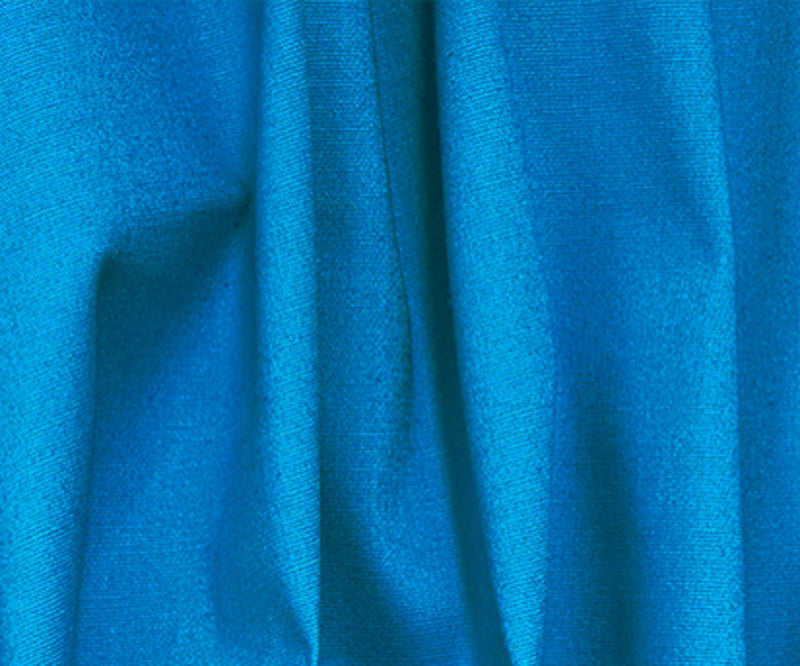 Deep Turquoise Cotton Solid Stretch Spandex Poplin Woven Fabric