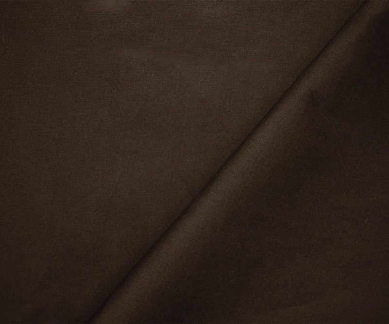 Brown Cotton Solid Stretch Spandex Poplin Woven Fabric