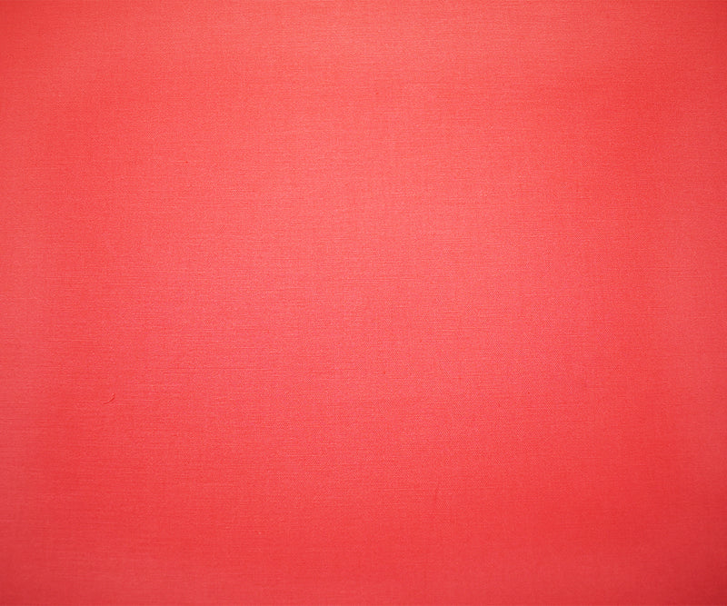 Coral Red Cotton Solid Sateen Woven Fabric