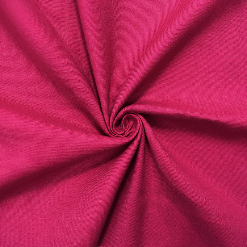 Fuchsia Pink Cotton Solid Sateen Woven Fabric
