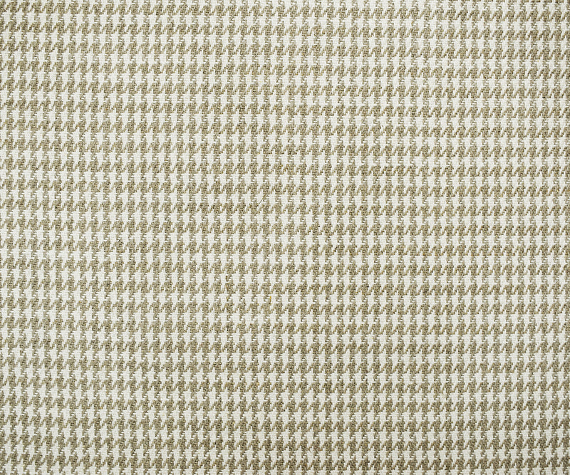 Natural White-Taupe Washed Linen Houndstooth Home Decor Fabric