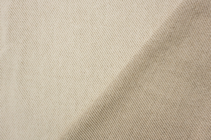 Natural White-Taupe Linen-Cotton Twill Home Decorating Fabric