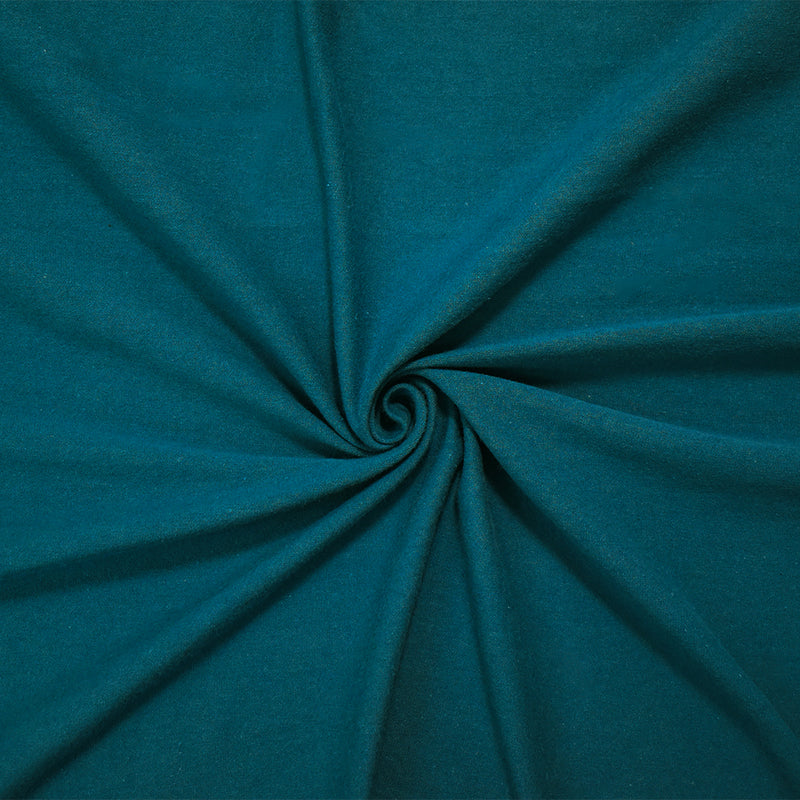 Peacock Blue Solid Cotton Spandex Knit Fabric - 10 oz - Reorderable