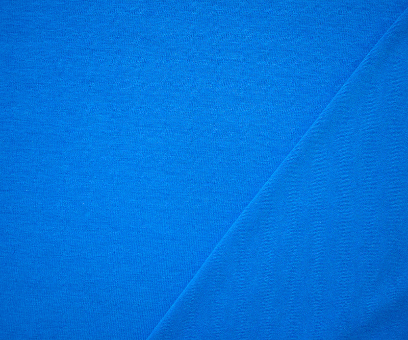 Turquoise Blue Solid Cotton Spandex Knit Fabric - 10 oz - Reorderable