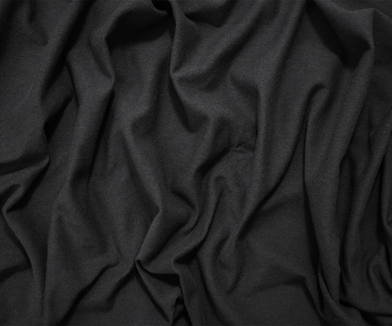 Charcoal Gray Solid Cotton Spandex Knit Fabric - 10 oz - Reorderable