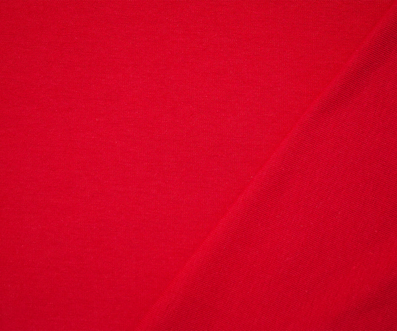 True Red Solid Cotton Spandex Knit Fabric - 10 oz - Reorderable