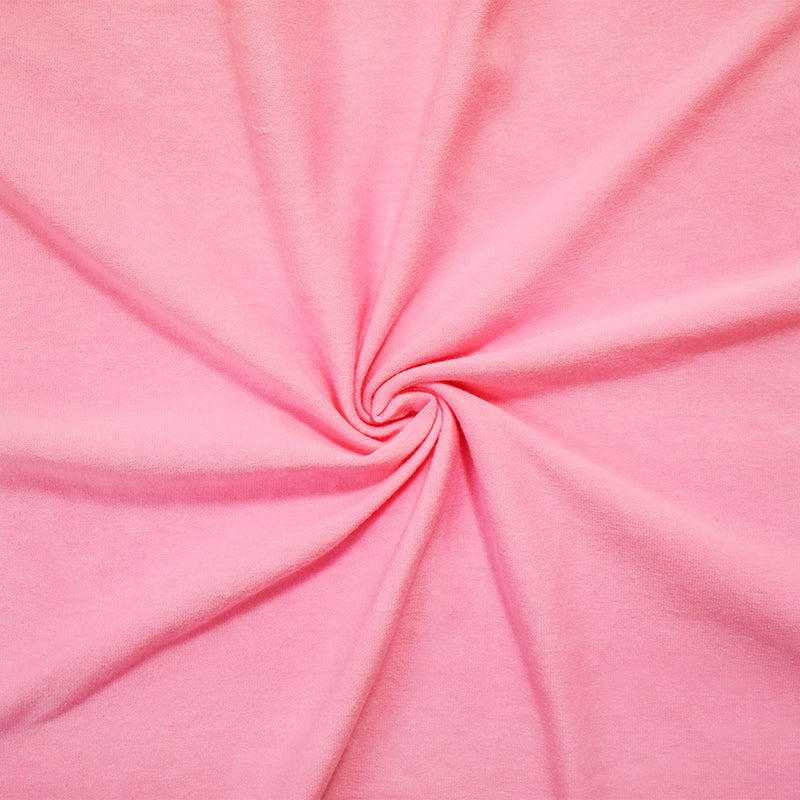 Pink Solid Cotton Spandex Knit Fabric - 10 oz - Reorderable