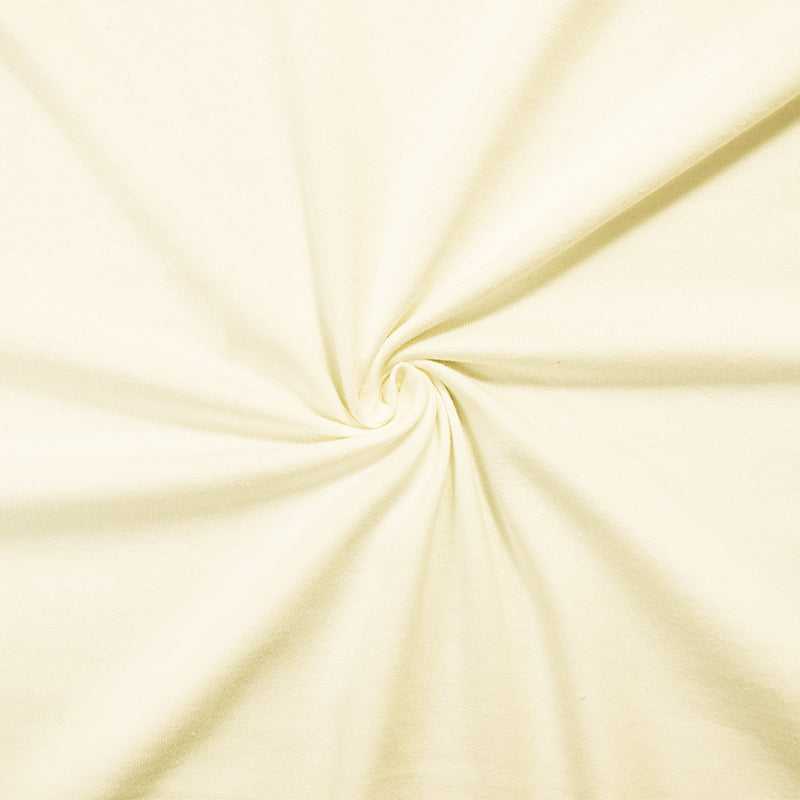 Off White Solid Cotton Spandex Knit Fabric - 10 oz - Reorderable
