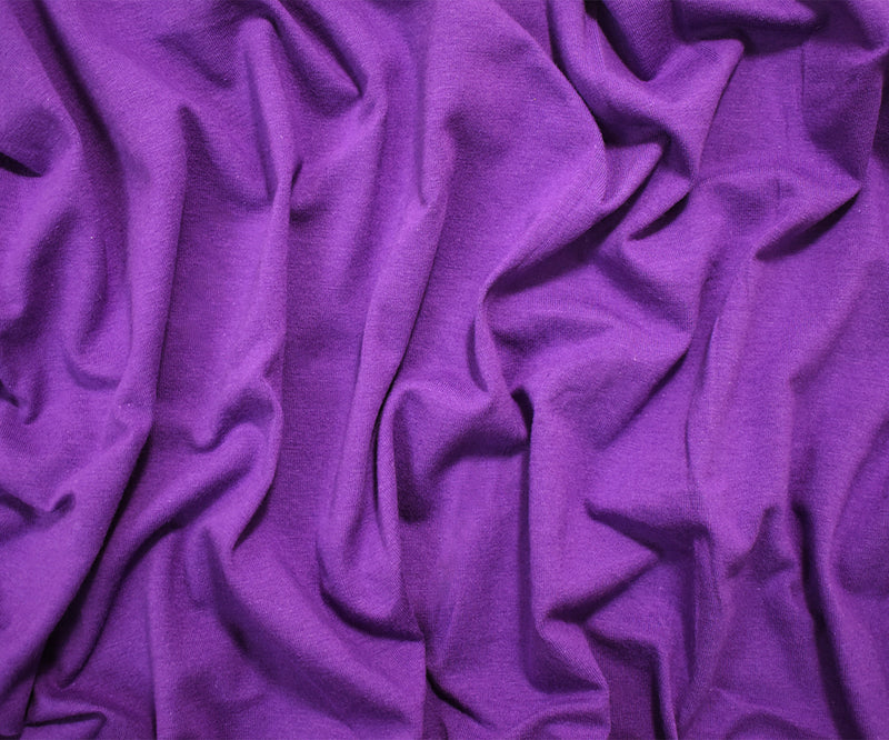 Royal Purple Solid Cotton Spandex Knit Fabric - 10 oz - Reorderable