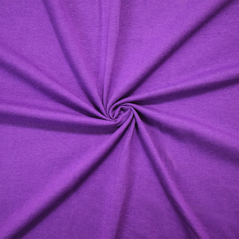 Royal Purple Solid Cotton Spandex Knit Fabric - 10 oz - Reorderable
