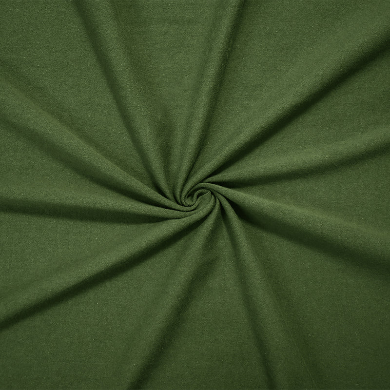 Olive Green Solid Cotton Spandex Knit Fabric - 10 oz - Reorderable