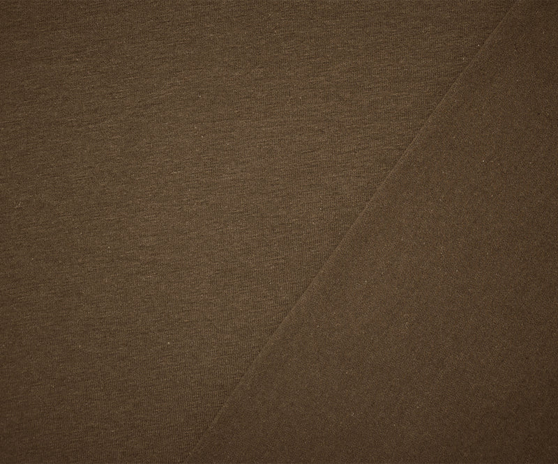 Cocoa Brown Solid Cotton Spandex Knit Fabric - 10 oz - Reorderable