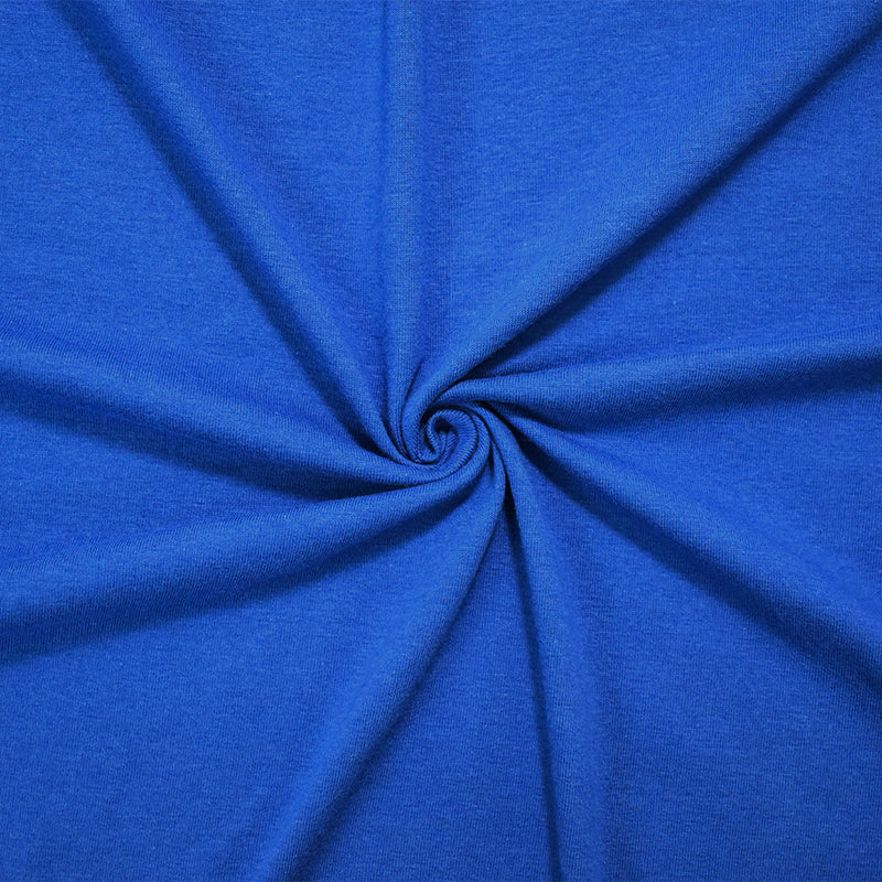 Royal Blue Solid Cotton Spandex Knit Fabric - 10 oz - Reorderable