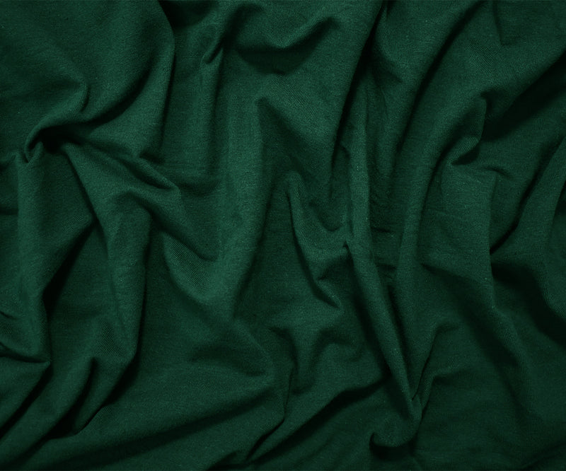 Hunter Green Solid Cotton Spandex Knit Fabric - 10 oz - Reorderable