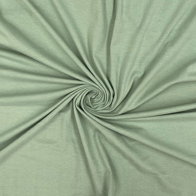 Sage Green Solid Cotton Spandex Knit Fabric - 10 oz - Reorderable