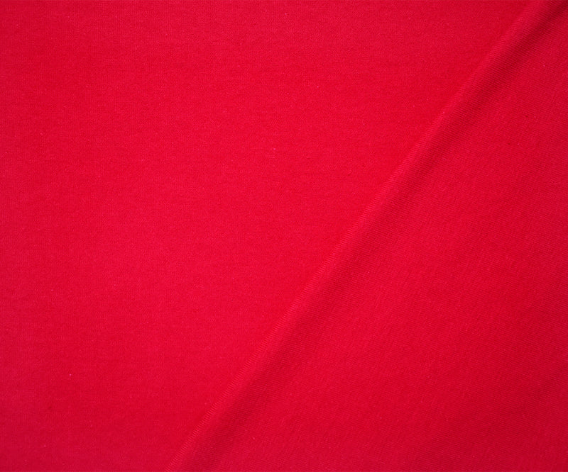 True Red Solid Cotton Spandex Knit Fabric - 12 oz - Reorderable