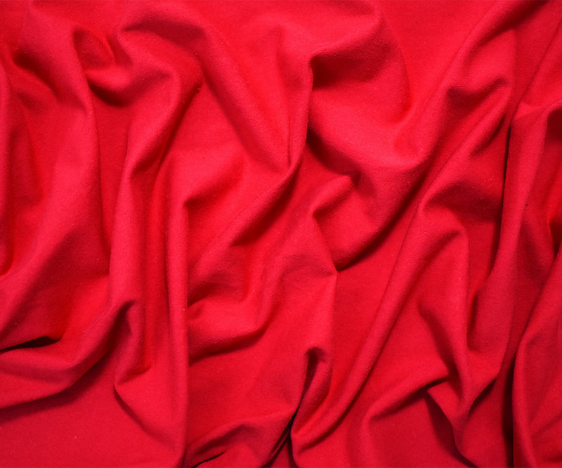 True Red Solid Cotton Spandex Knit Fabric - 12 oz - Reorderable