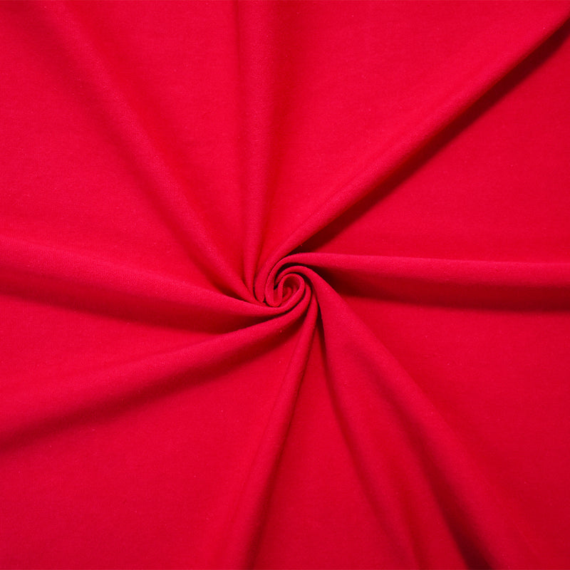True Red Solid Cotton Spandex Knit Fabric - 12 oz - Reorderable