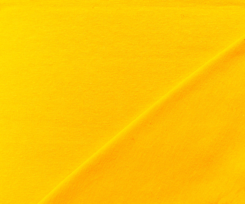 Lemon Yellow Solid Cotton Spandex Knit Fabric - 10 oz - Reorderable
