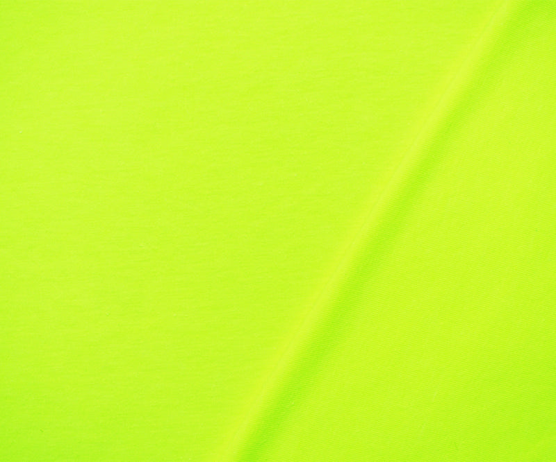 Neon Heather Yellow Solid Cotton Spandex Knit Fabric - 10 oz - Reorderable