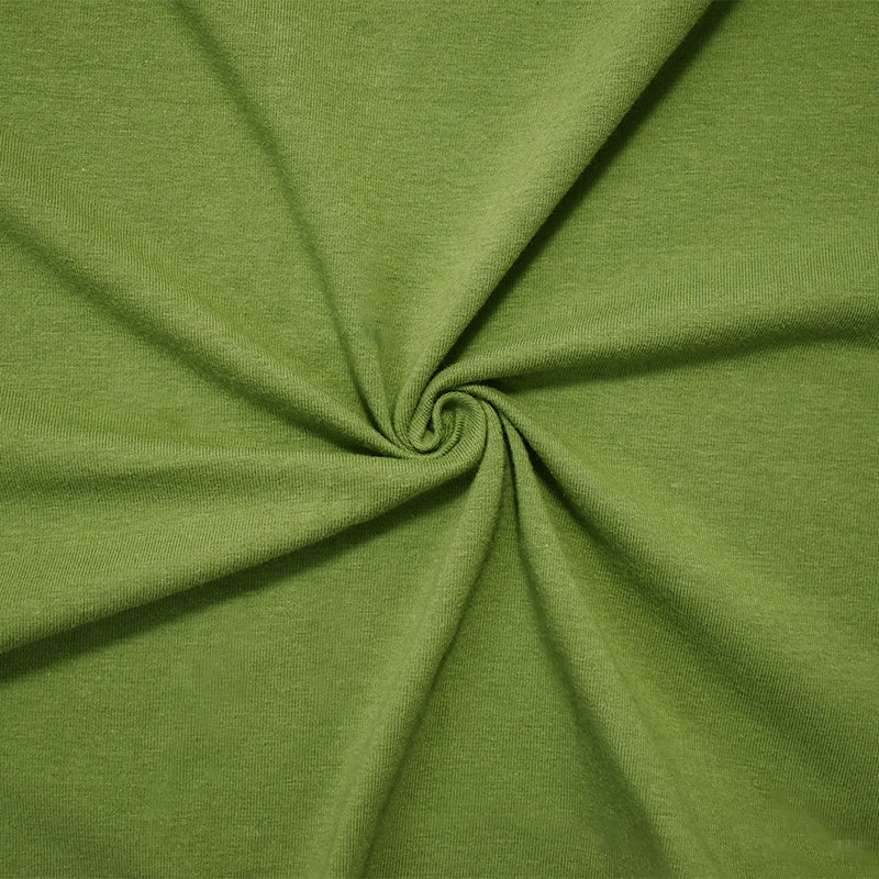 Army Green Solid Cotton Spandex Knit Fabric - 10 oz - Reorderable