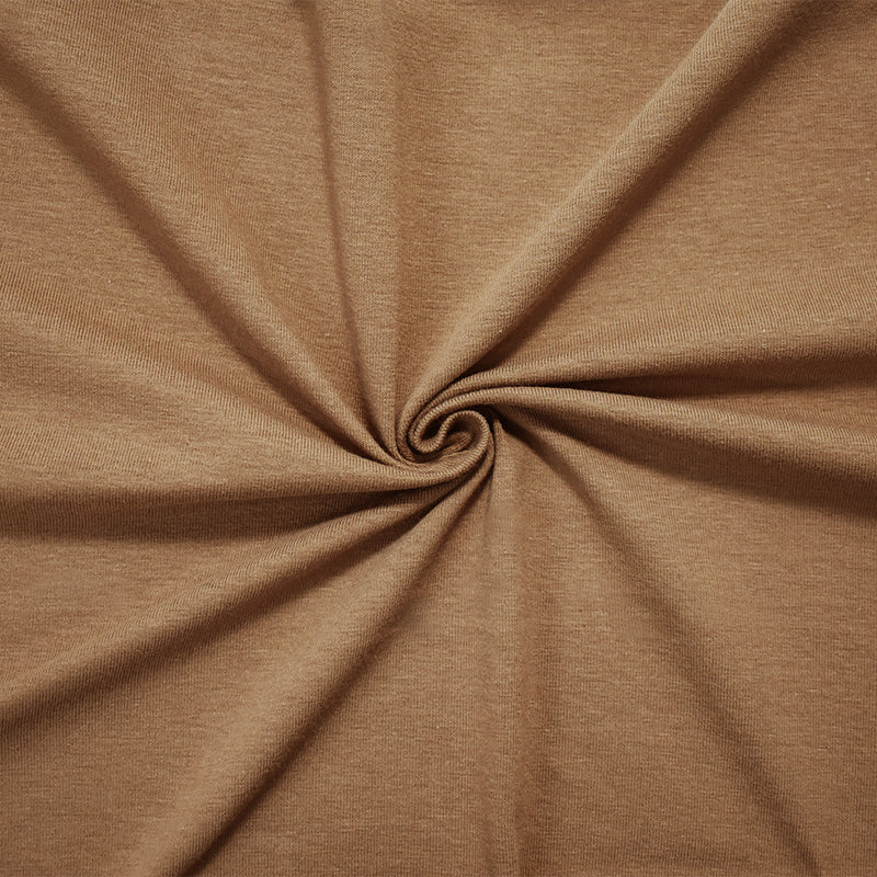 Dark Mocha Solid Cotton Spandex Knit Fabric - 10 oz - Reorderable