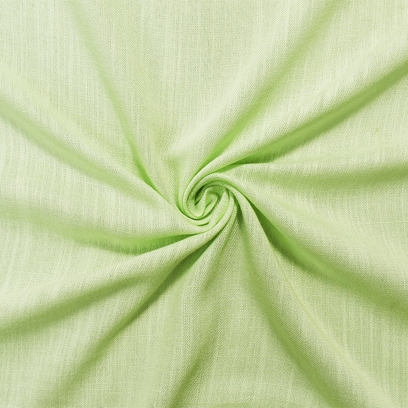 Green Rayon Semi-Sheer Slubbed Cross Hatch Woven Fabric
