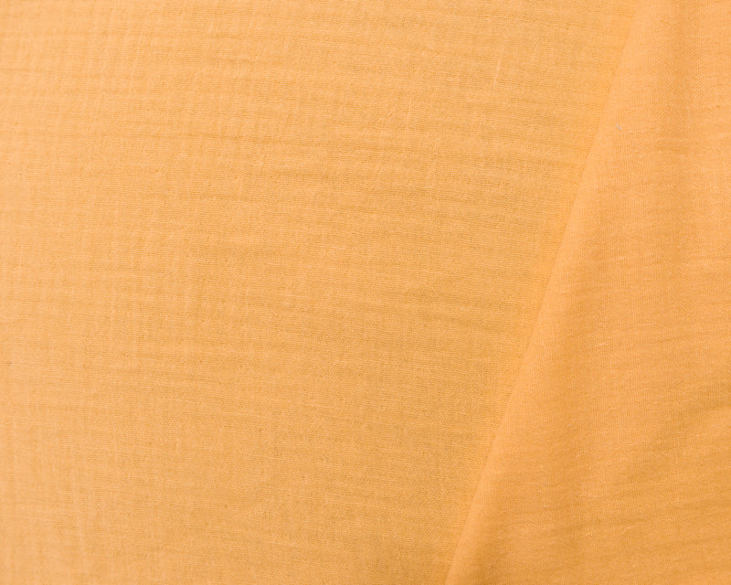 Yellow Cotton Crinkled Solid Double Gauze Woven Fabric