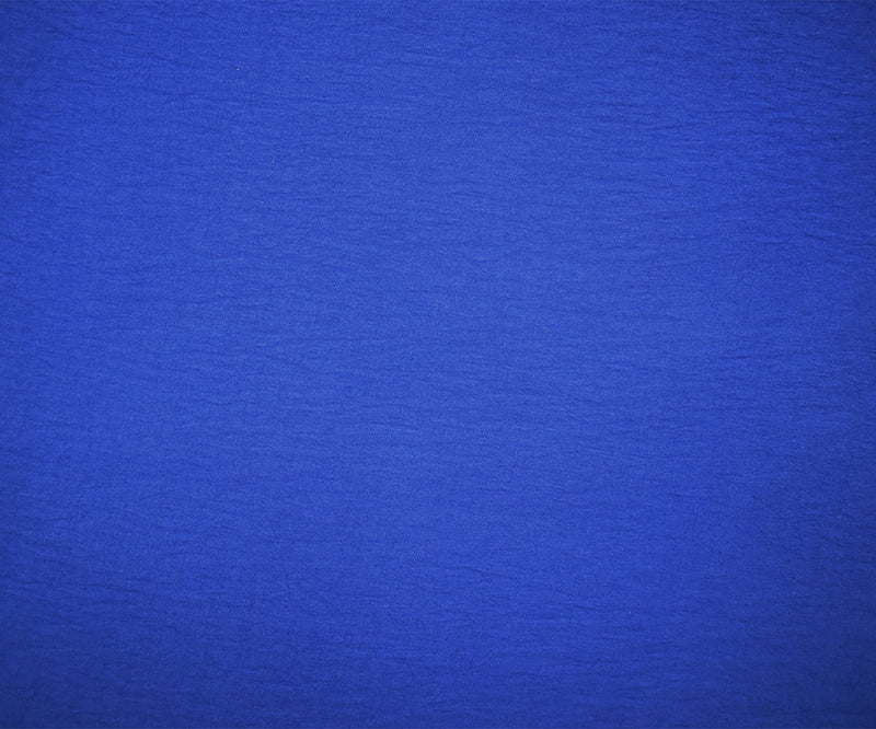 Blue Polyester Air Flow CEY Crepe Solid Woven Fabric