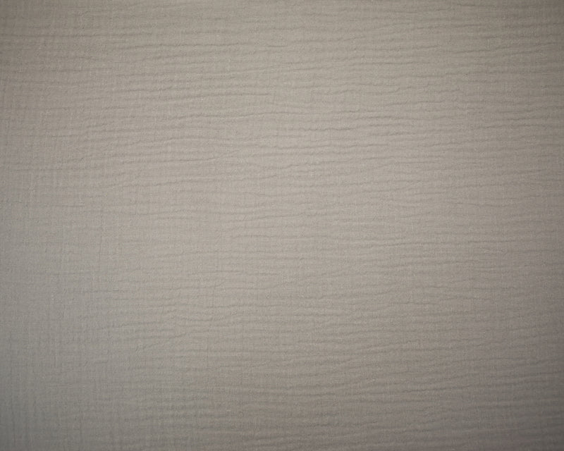 Gray Cotton Crinkled Solid Double Gauze Woven Fabric