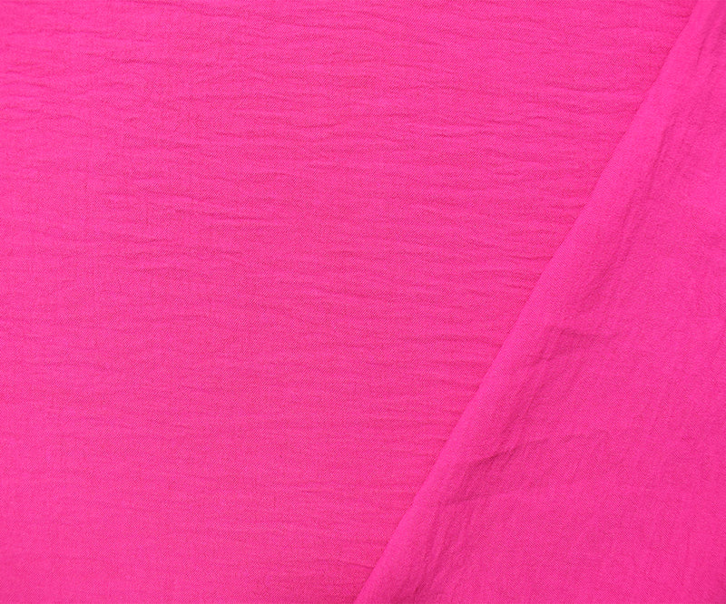 Pink Polyester Air Flow CEY Crepe Solid Woven Fabric