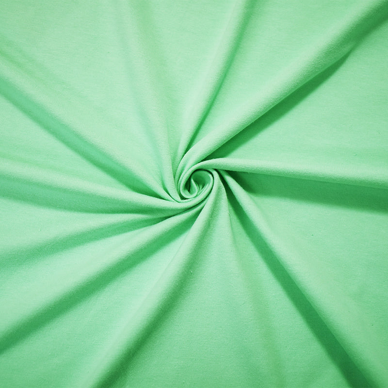 Pastel Green Cotton Solid Stretch Spandex Jersey Knit Fabric