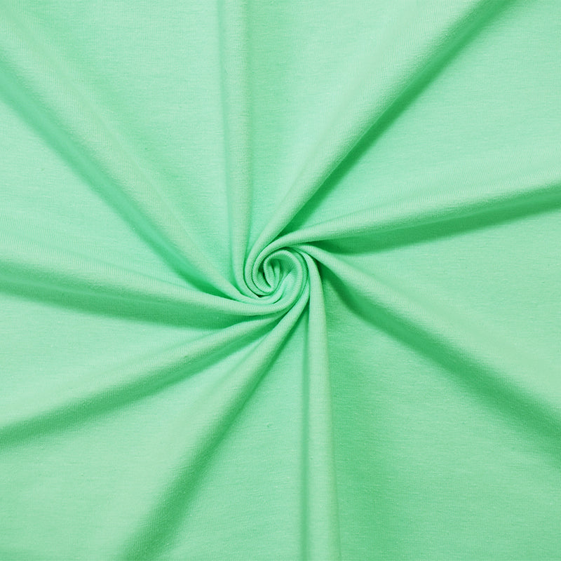 Light Pastel Green Cotton Solid Stretch Spandex Jersey Knit Fabric