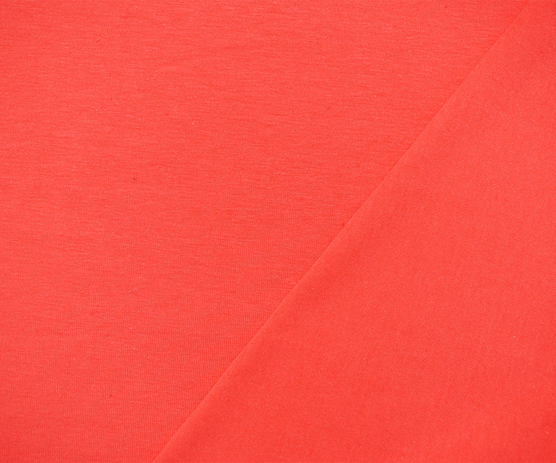Orange Cotton Solid Stretch Spandex Jersey Knit Fabric