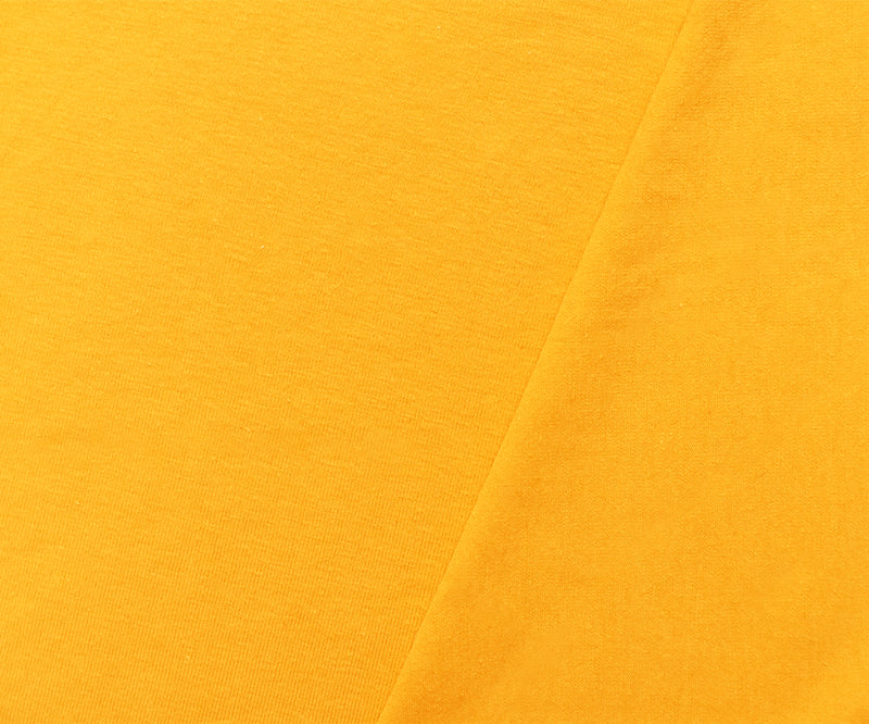 Yellow Cotton Solid Stretch Spandex Jersey Knit Fabric
