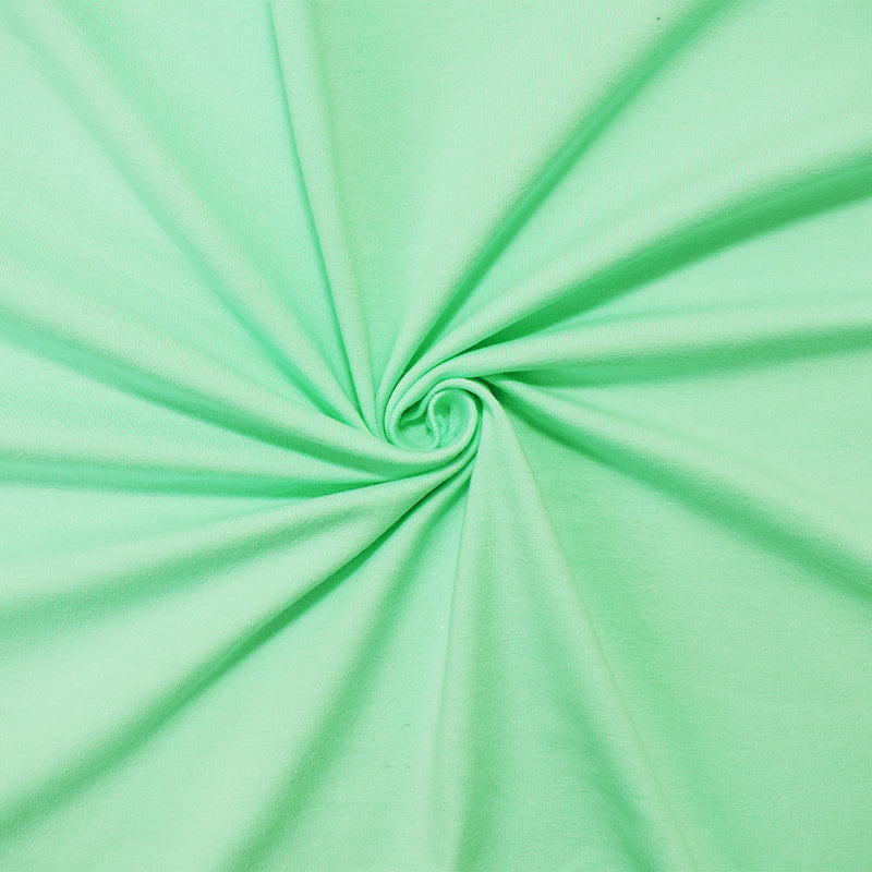 Mint Green Cotton Solid Stretch Spandex Jersey Knit Fabric