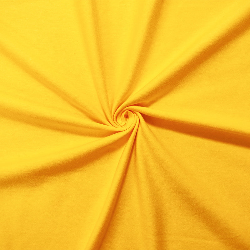 2 YD PC-Yellow Cotton Solid Stretch Spandex Jersey Knit Fabric