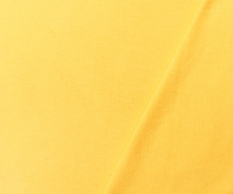 Yellow Cotton Solid Stretch Spandex Jersey Knit Fabric