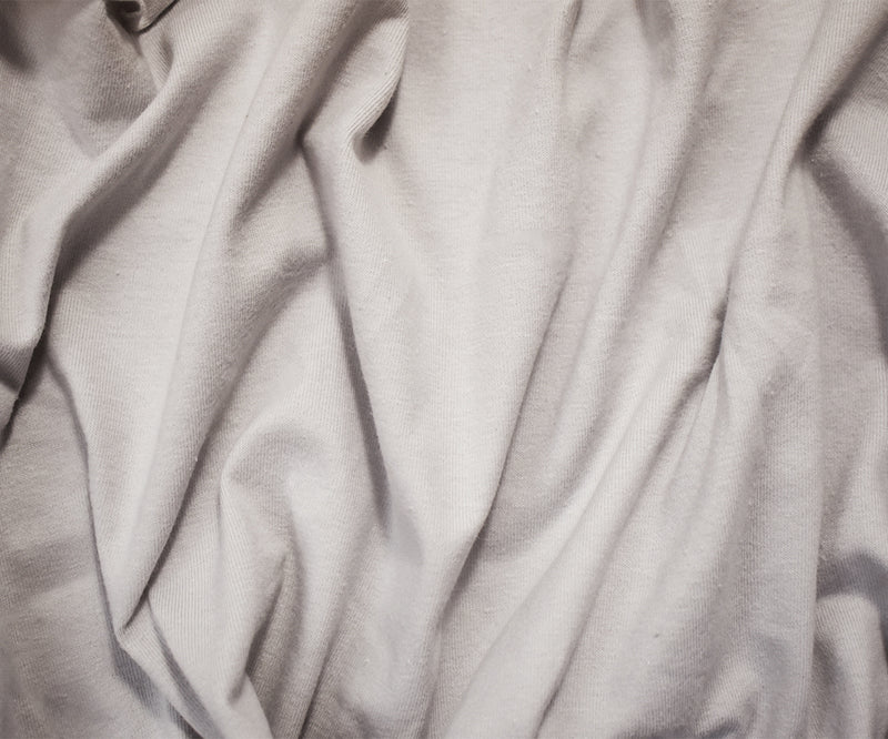 2 1/2 YD PC-Light Gray Cotton Solid Stretch Spandex Jersey Knit Fabric