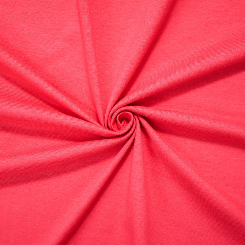 Red Cotton Solid Stretch Spandex Jersey Knit Fabric