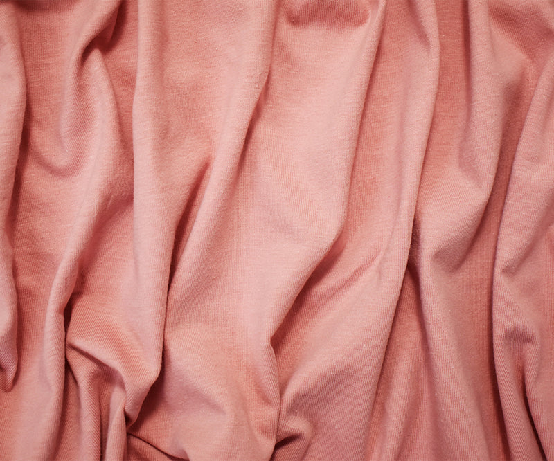 Pink Cotton Solid Stretch Spandex Jersey Knit Fabric
