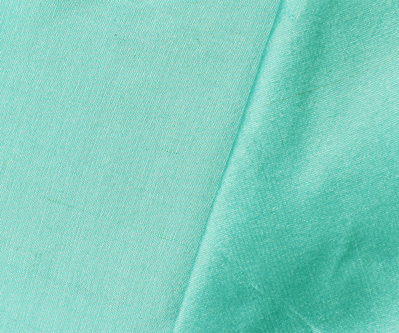 Aqua Turquoise Iridescent Silk Dupioni Woven Fabric