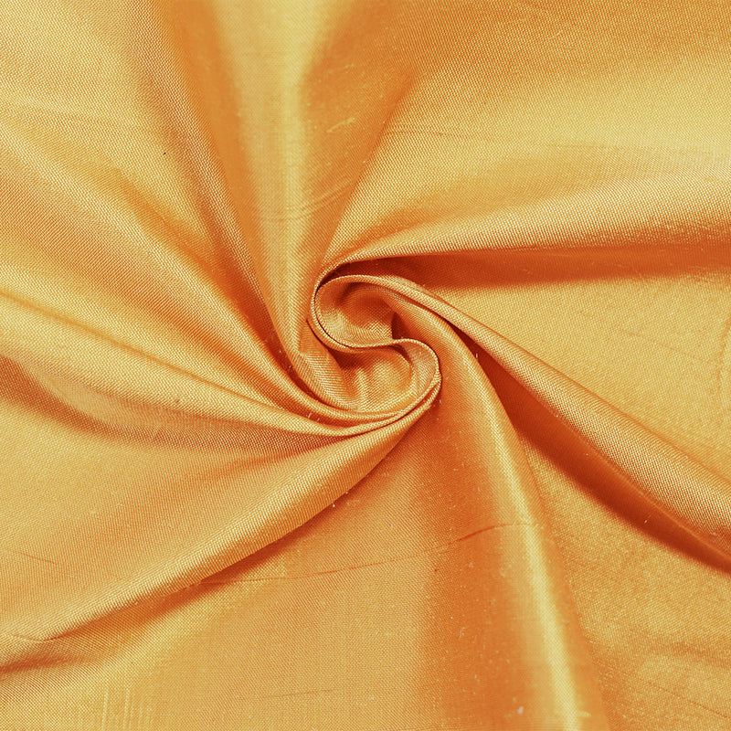 Orange-Yellow-Iridescent Silk Dupioni Woven Fabric