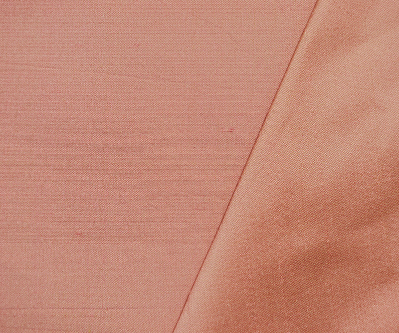 Pink-Beige Iridescent Silk Dupioni Woven Fabric