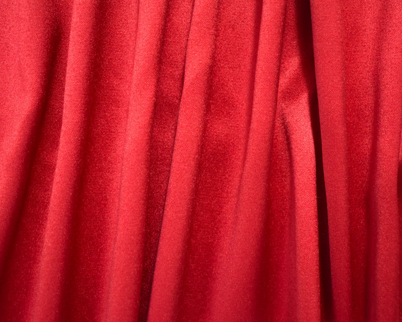 Red Polyester Stretch Lamour Satin Woven Fabric