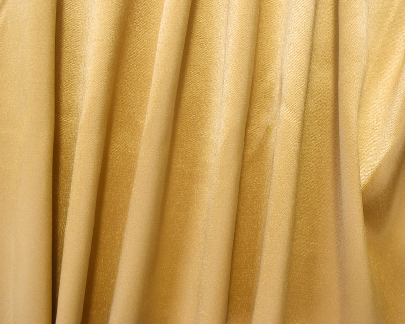 Yellow Polyester Stretch Lamour Satin Woven Fabric