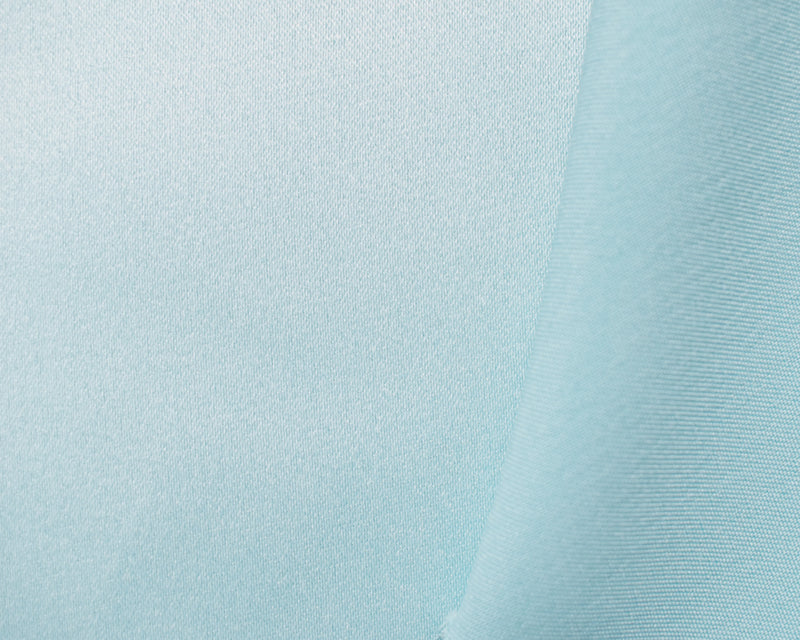 Light Blue Polyester Stretch Lamour Satin Woven Fabric