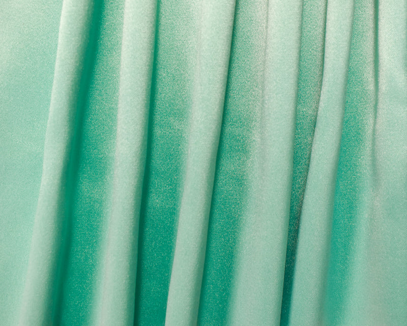 Aqua Teal Polyester Stretch Lamour Satin Woven Fabric