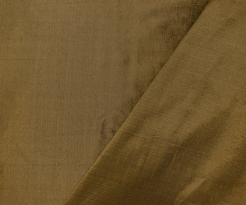 Cream Brown-Black Silk Iridescent Dupioni Woven Fabric