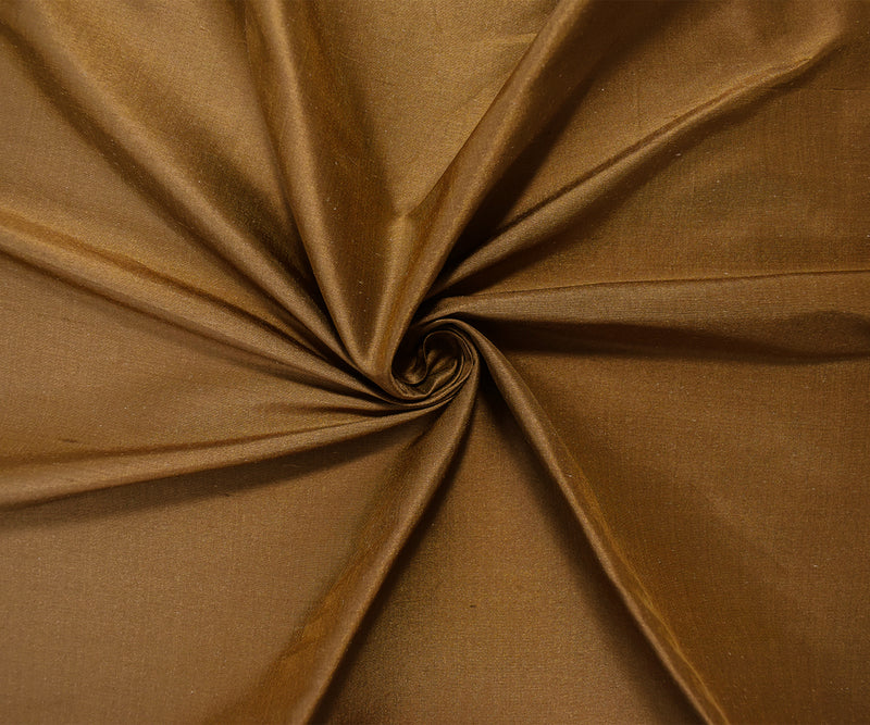 Brown Silk Iridescent Shantung Woven Fabric